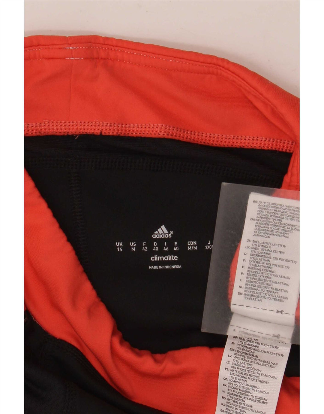 Adidas Womens Climalite Capri Leggings UK 14 Medium Black Colourblock
