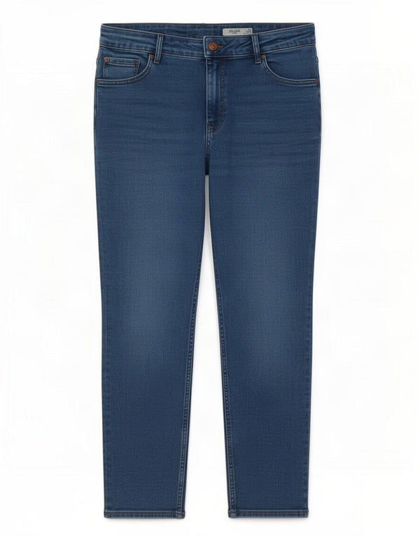 Marks & Spencer Womens The Lily Cropped Jeans UK 16 Large W34 L24 Blue