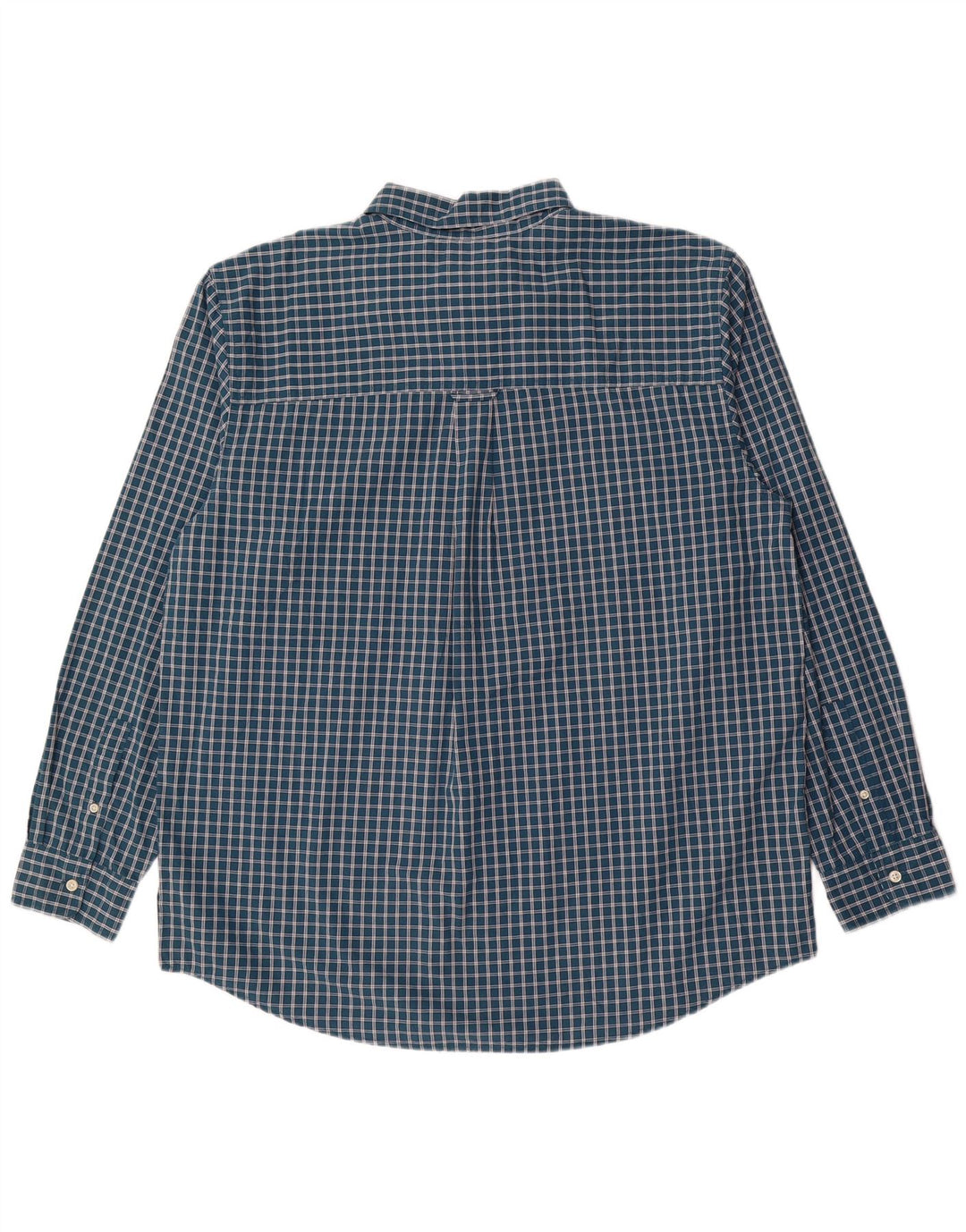 Chaps Mens Shirt XL Green Check Cotton