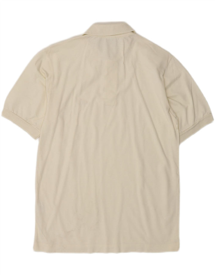 DIADORA Mens Polo Shirt Medium Off White Cotton