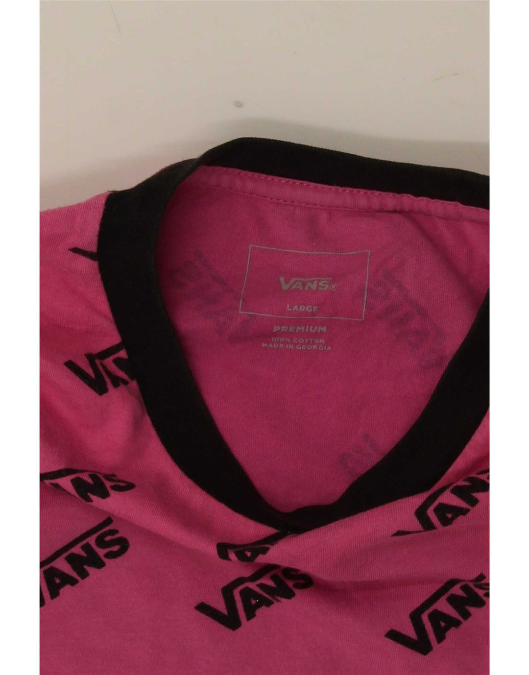 Vans Mens Graphic T-Shirt Top Large Pink Cotton