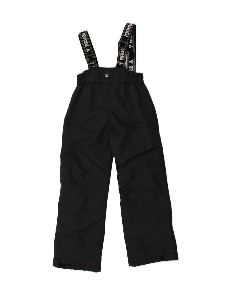 BRUGI Boys Dungarees Ski Trousers 10-11 Years W24 L24 Black Polyamide | Vintage Brugi | Thrift | Second-Hand Brugi | Used Clothing | Messina Hembry 