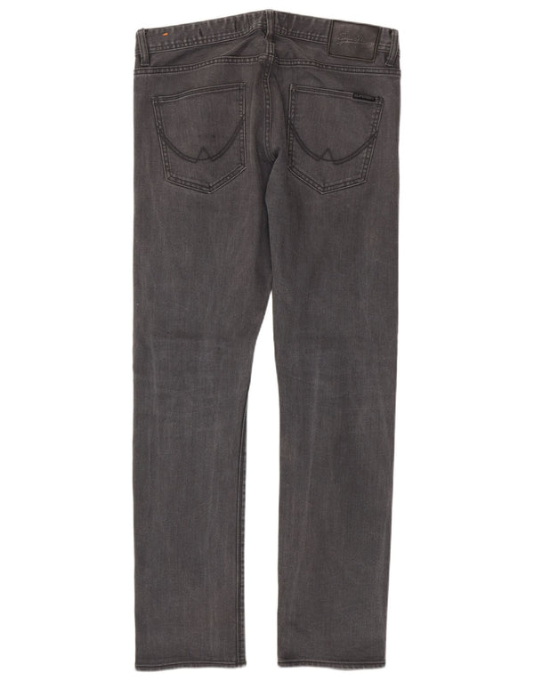 Superdry Mens Corporal Slim Jeans W33 L32 Grey Cotton