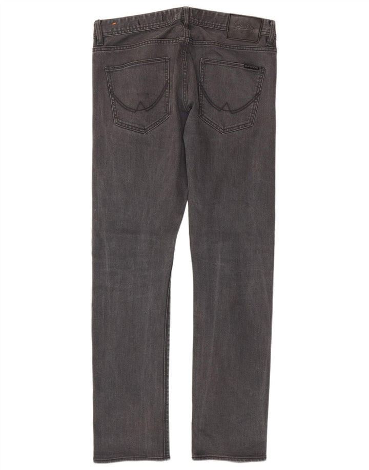 Superdry Mens Corporal Slim Jeans W33 L32 Grey Cotton