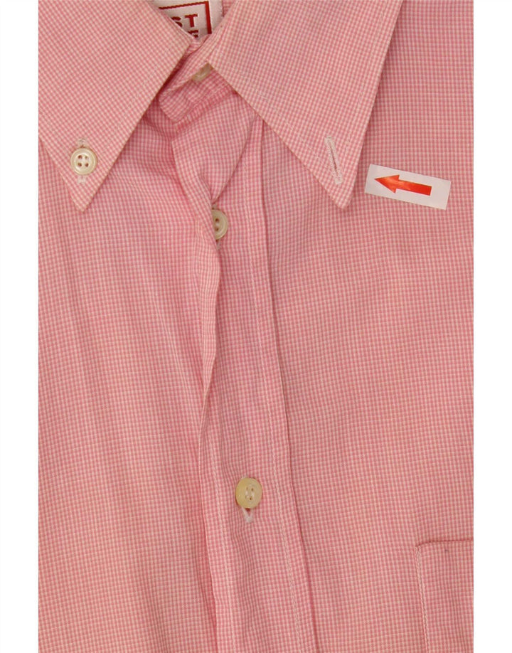 Stefanel Mens Shirt Medium Pink Gingham