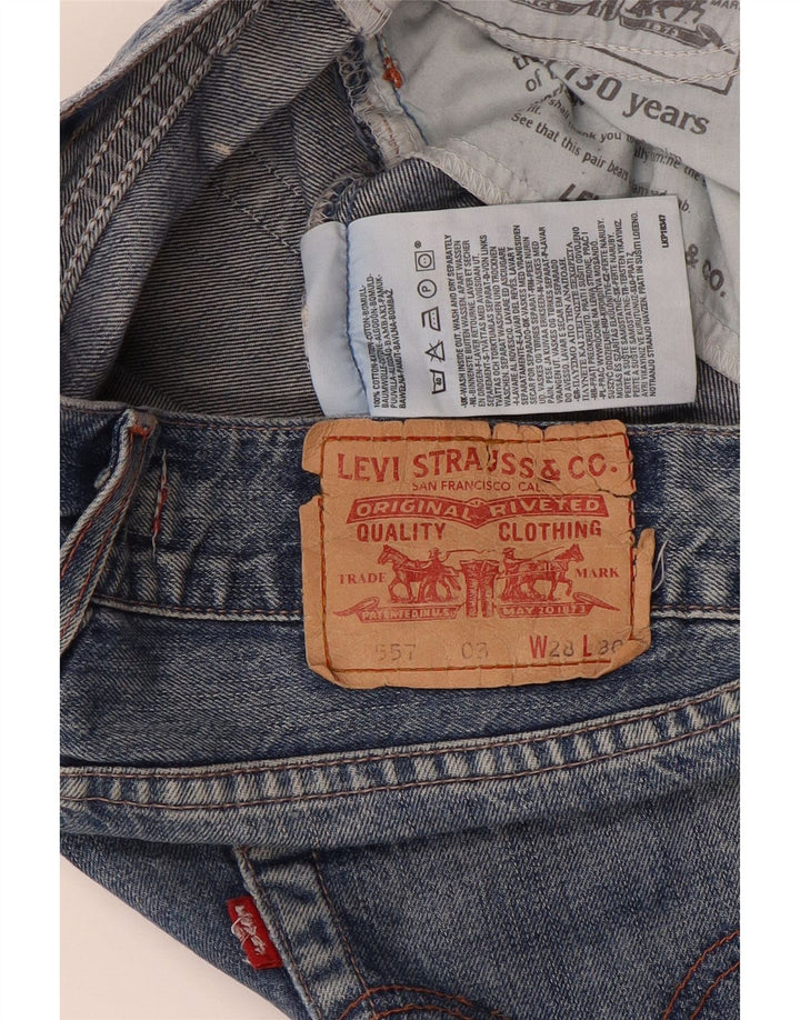 Levi's Womens 557 Bootcut Jeans W28 L30 Blue Cotton