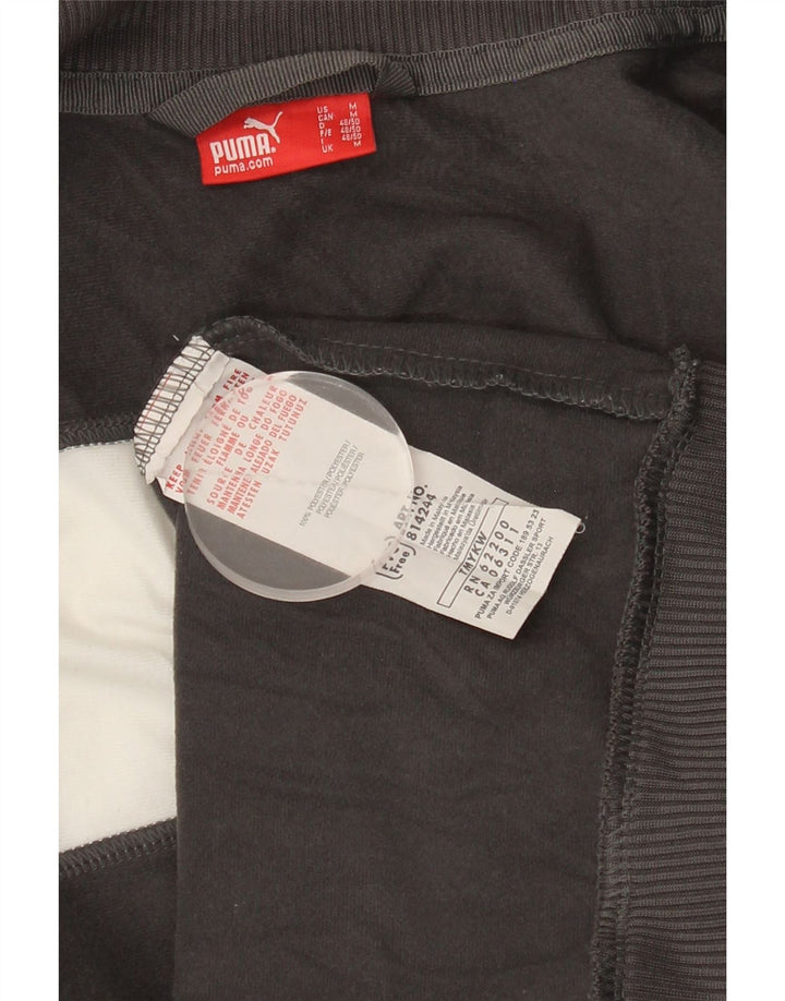 PUMA Mens Tracksuit Top Jacket Medium Grey Colourblock Polyester