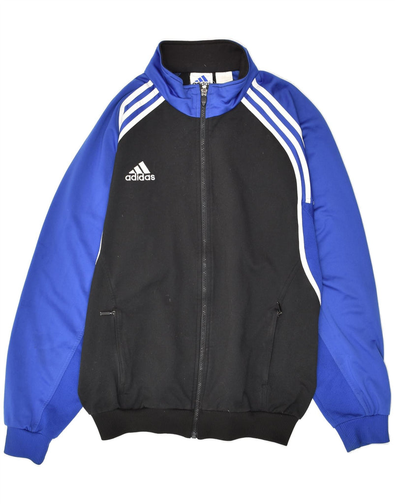 ADIDAS Mens Graphic Tracksuit Top Jacket UK 44/46 Large Blue Colourblock | Vintage Adidas | Thrift | Second-Hand Adidas | Used Clothing | Messina Hembry 