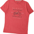 FAT FACE Mens Graphic T-Shirt Top Large Red Cotton