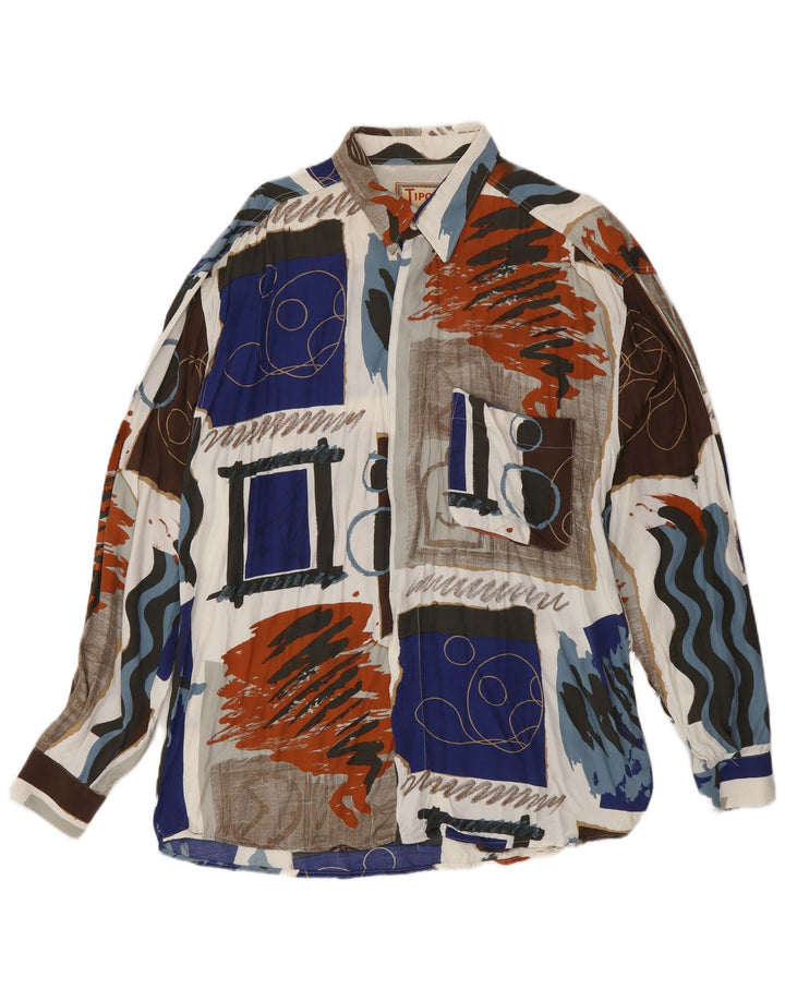 Tipo' S Mens Abstract Pattern Shirt Large Multicoloured Viscose