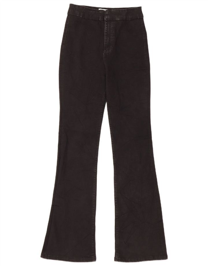 Zara Womens Flared Jeans EU 36 XS W26 L30 Black Cotton