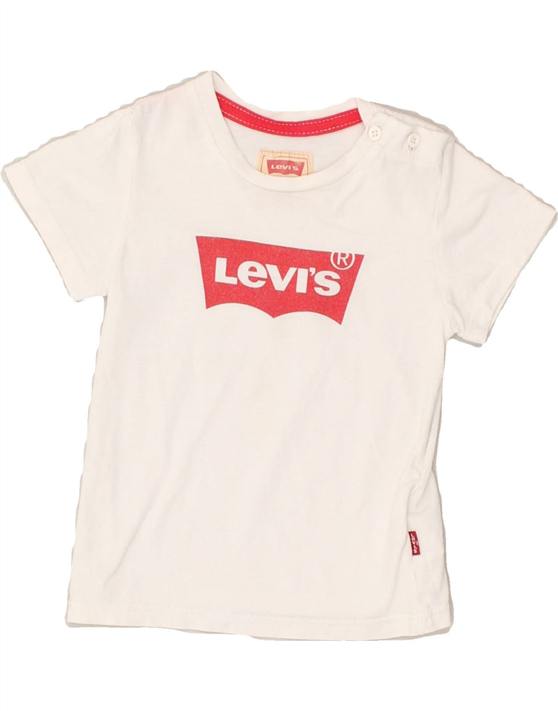 LEVI'S Baby Boys Graphic T-Shirt Top 12-18 Months White Cotton | Vintage Levi's | Thrift | Second-Hand Levi's | Used Clothing | Messina Hembry 