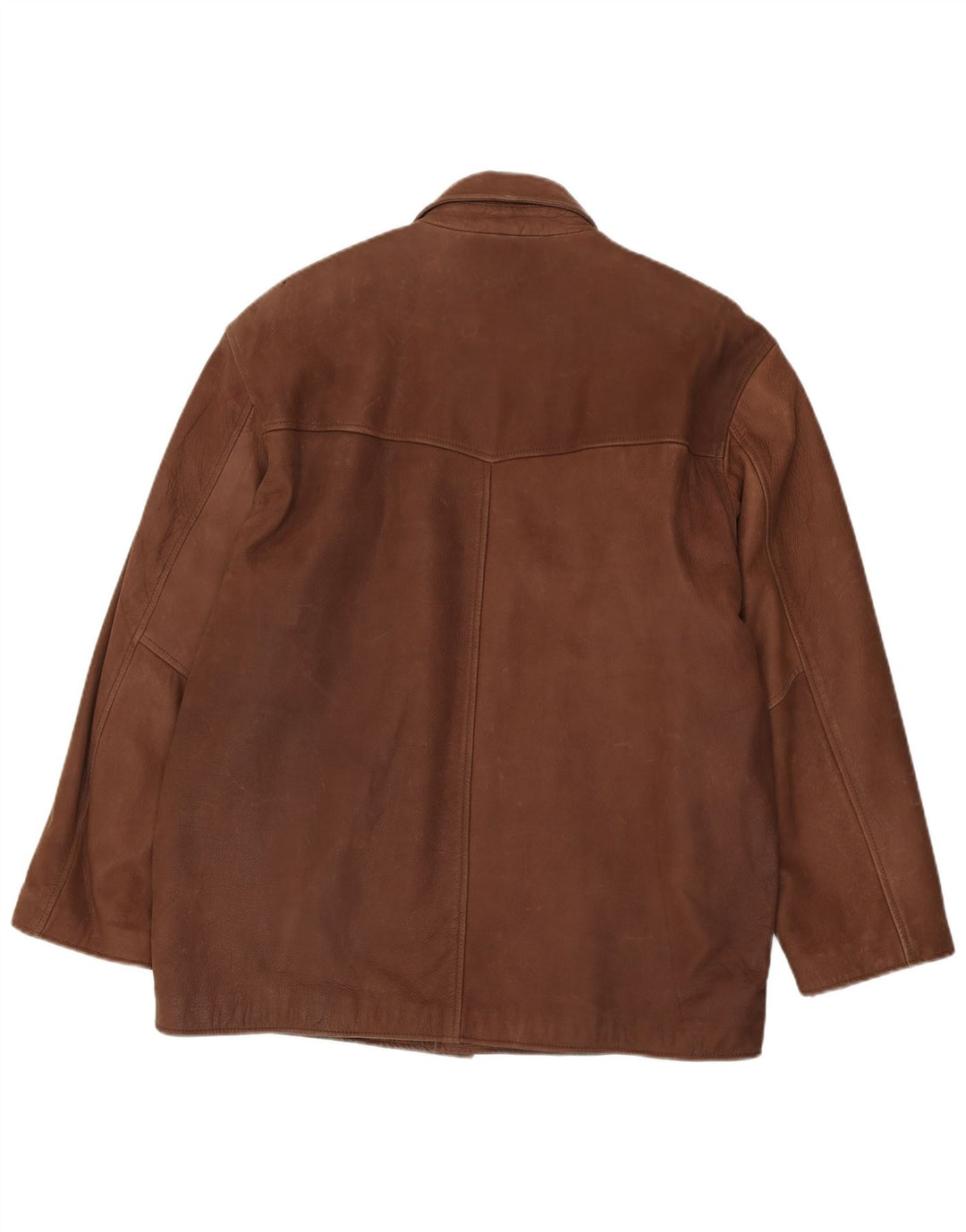 Vinci Mens Leather Jacket IT 56/58 XL Brown
