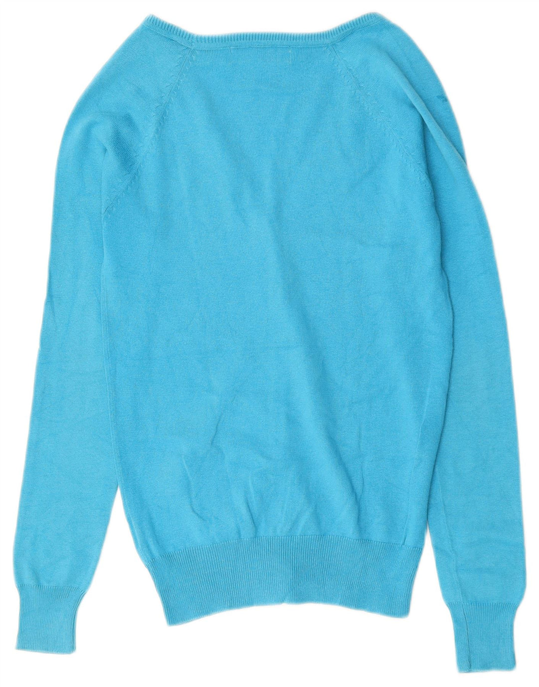 ZARA Womens Cardigan Sweater UK 10 Small Blue Cotton