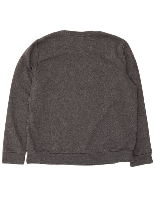 Adidas Womens Graphic Sweatshirt Jumper UK 20/22 XL Grey Cotton
