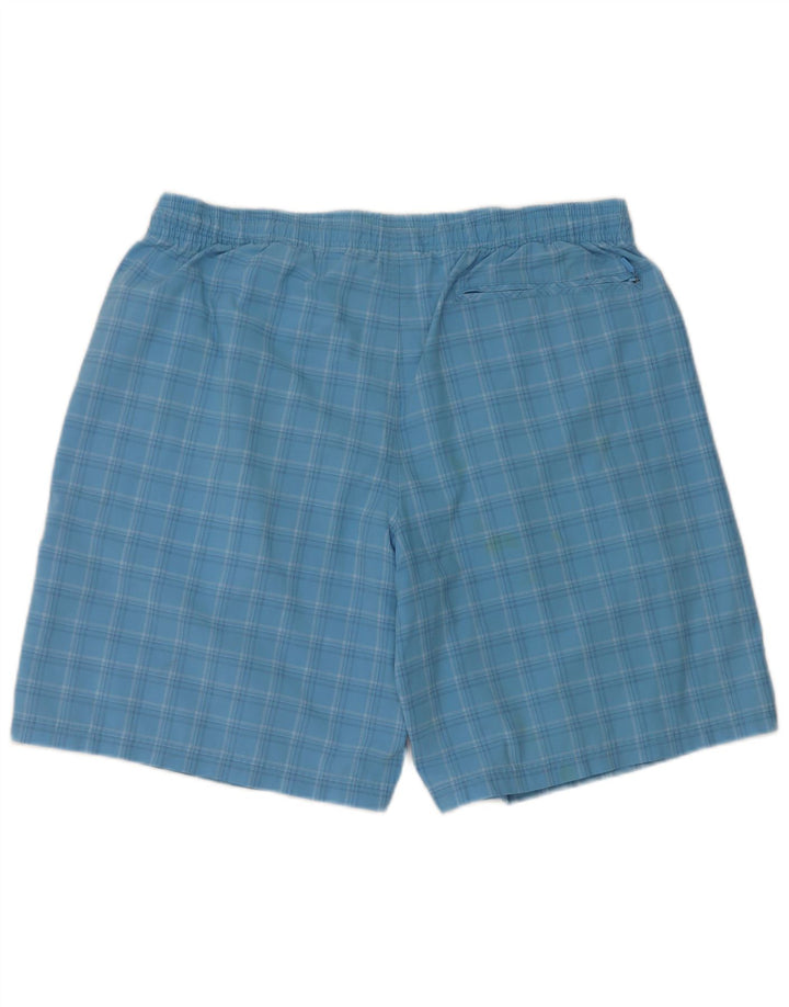 Adidas Mens Swimming Shorts Large  Blue Check Polyester