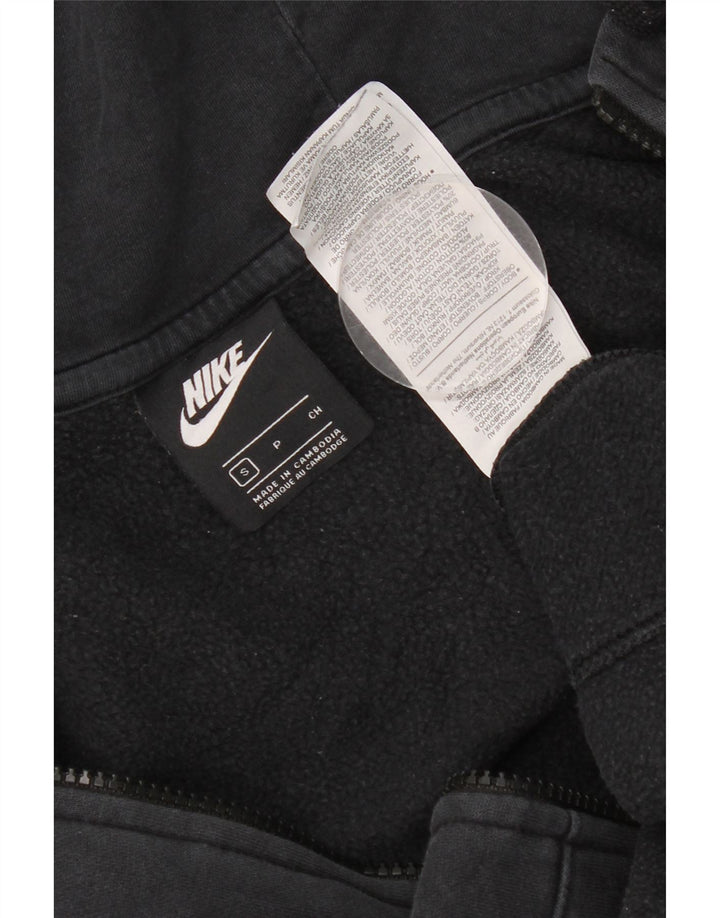 Nike Mens Zip Hoodie Sweater Small Black Cotton