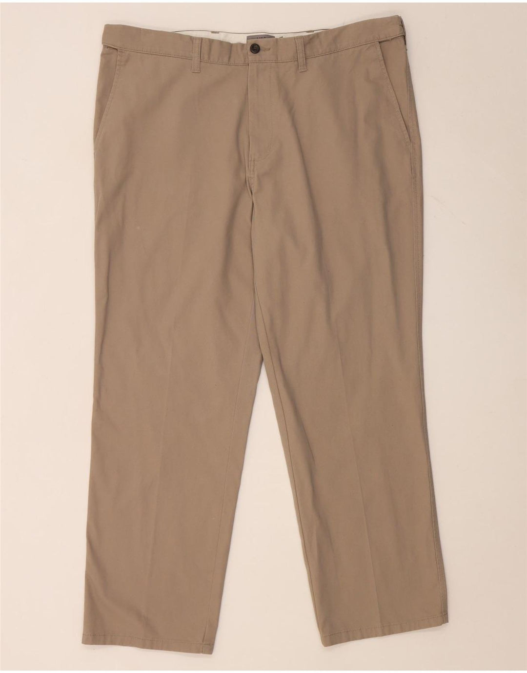Marks & Spencer Mens Regular Fit Chino Trousers W40 L29 Beige Cotton