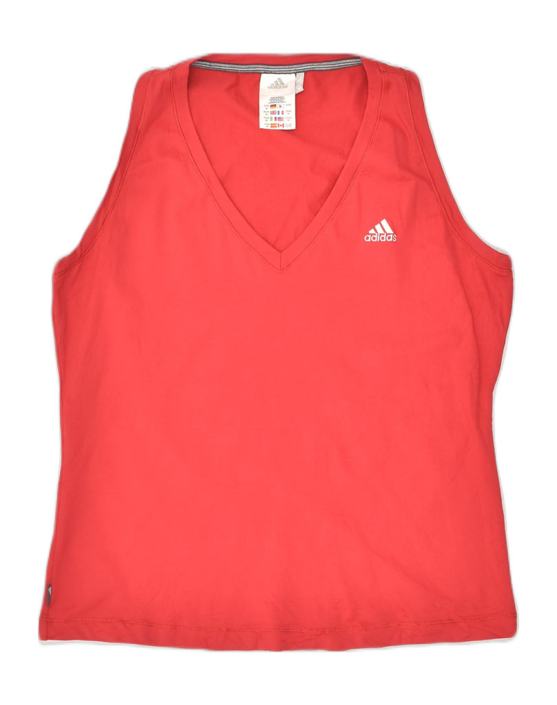 ADIDAS Womens Vest Top UK 22 3XL Red Nylon | Vintage Adidas | Thrift | Second-Hand Adidas | Used Clothing | Messina Hembry 