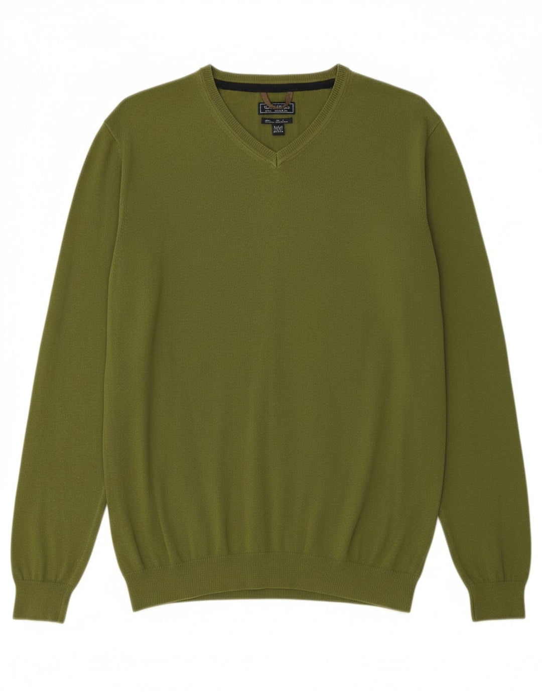 MASSIMO DUTTI Boys V-Neck Jumper Sweater 15-16 Years Green Cotton Vintage Massimo Dutti and Second-Hand Massimo Dutti from Messina Hembry 