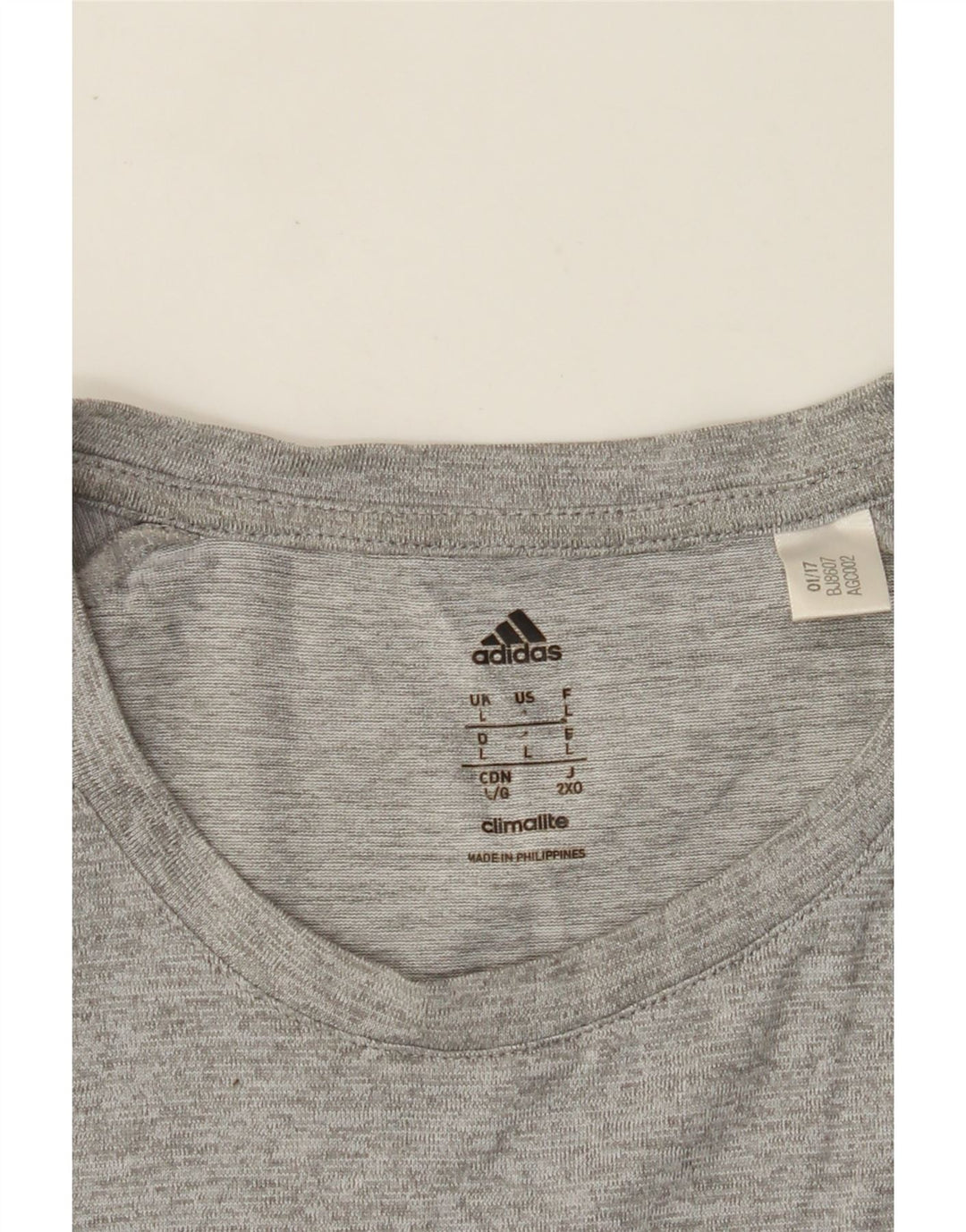 ADIDAS Mens Climalite T-Shirt Top Large Grey Flecked