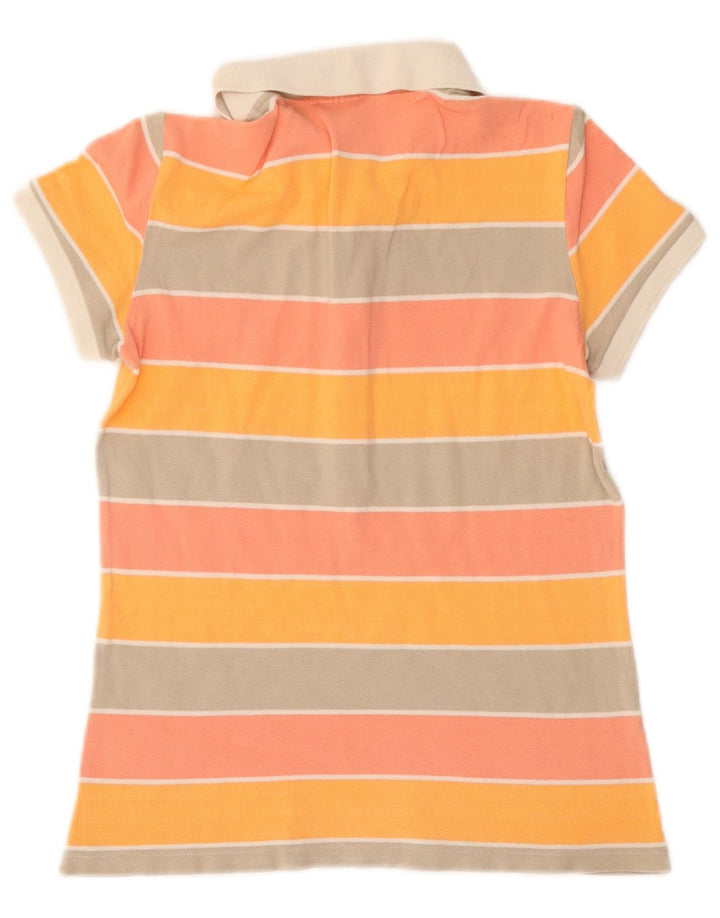 Lacoste Womens Polo Shirt Size 36 Small Multicoloured Striped Cotton