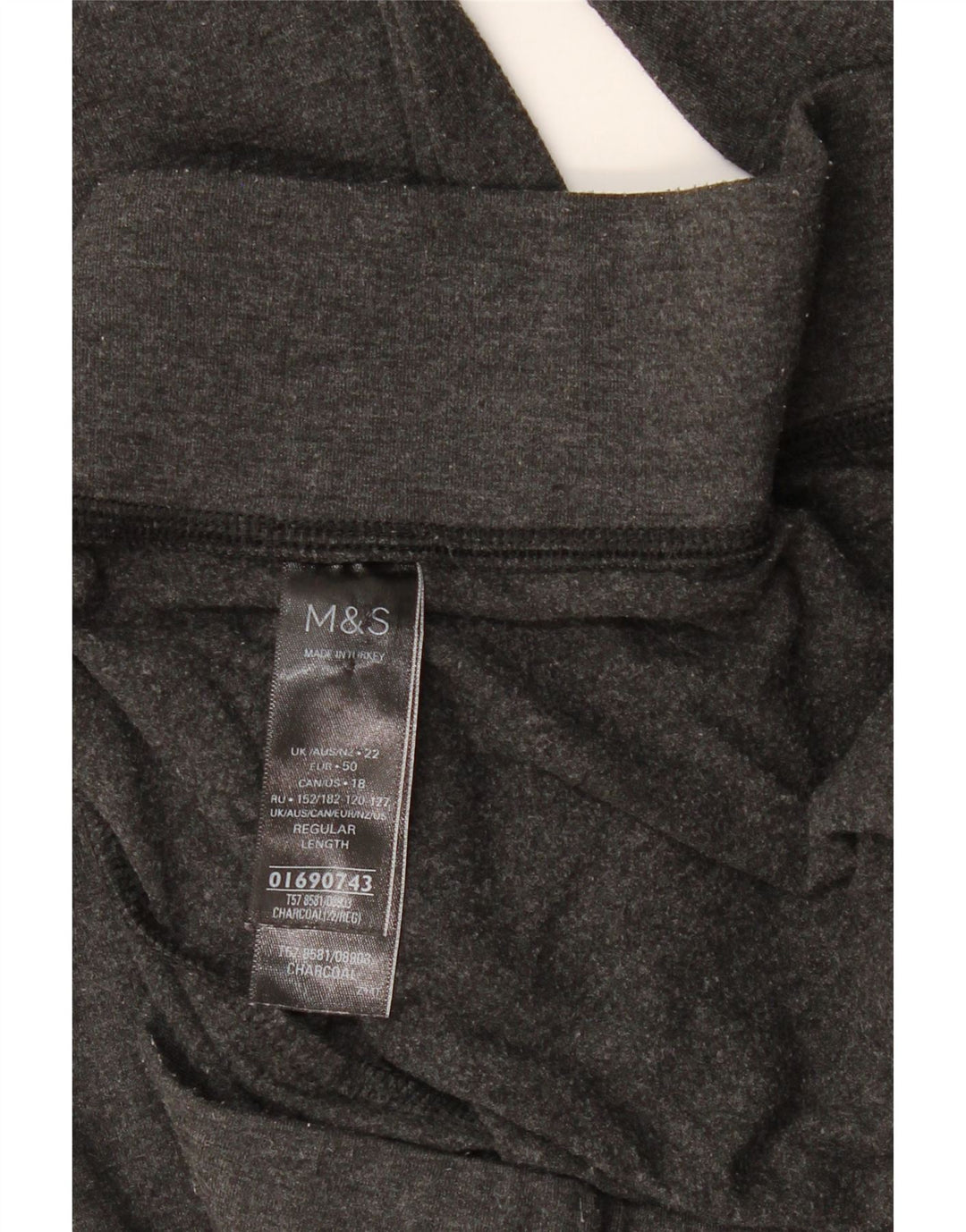 MARKS & SPENCER Womens Leggings UK 22 3XL Grey Polyester