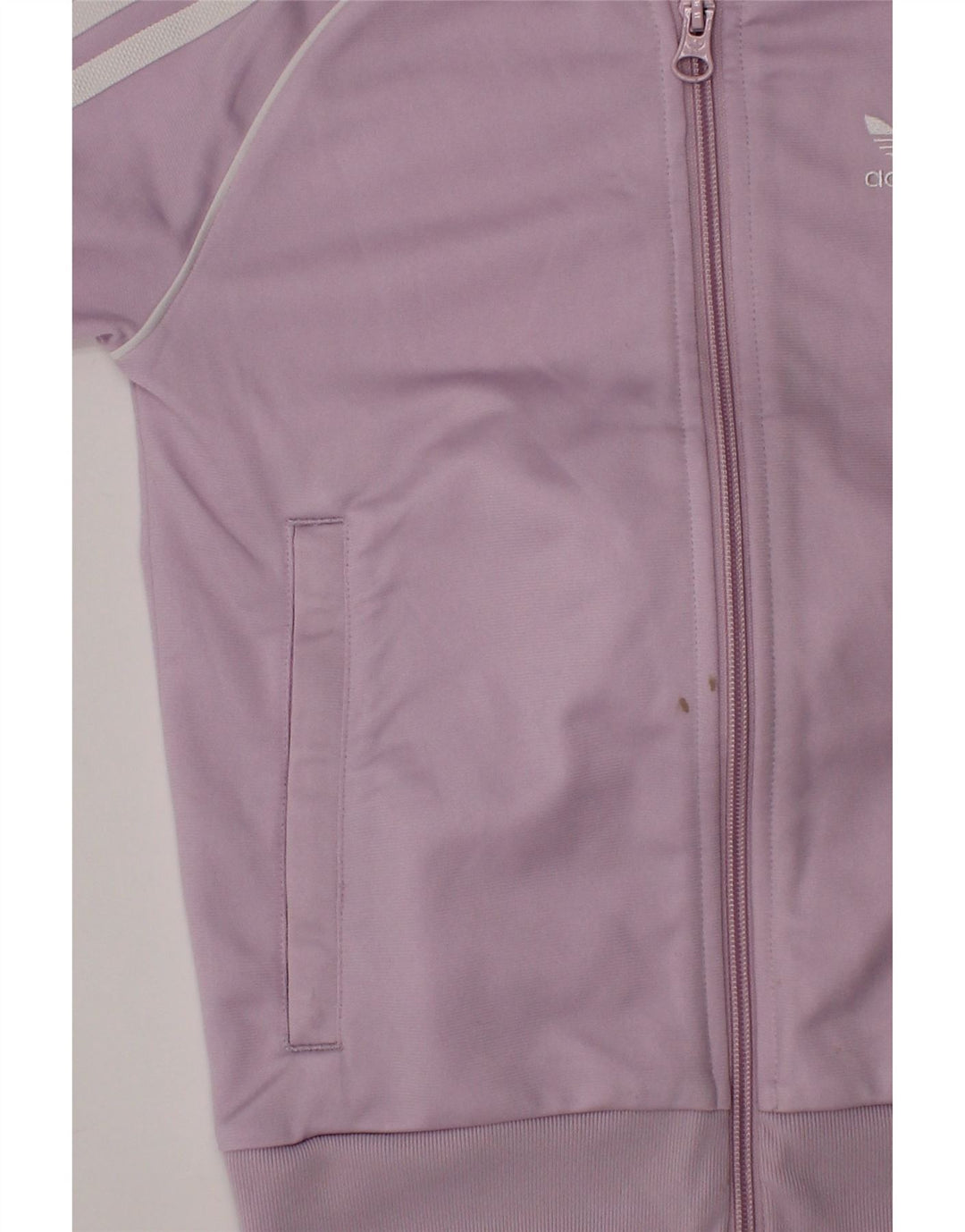 ADIDAS Girls Tracksuit Top Jacket 6-7 Years Purple Polyester Vintage Adidas and Second-Hand Adidas from Messina Hembry 