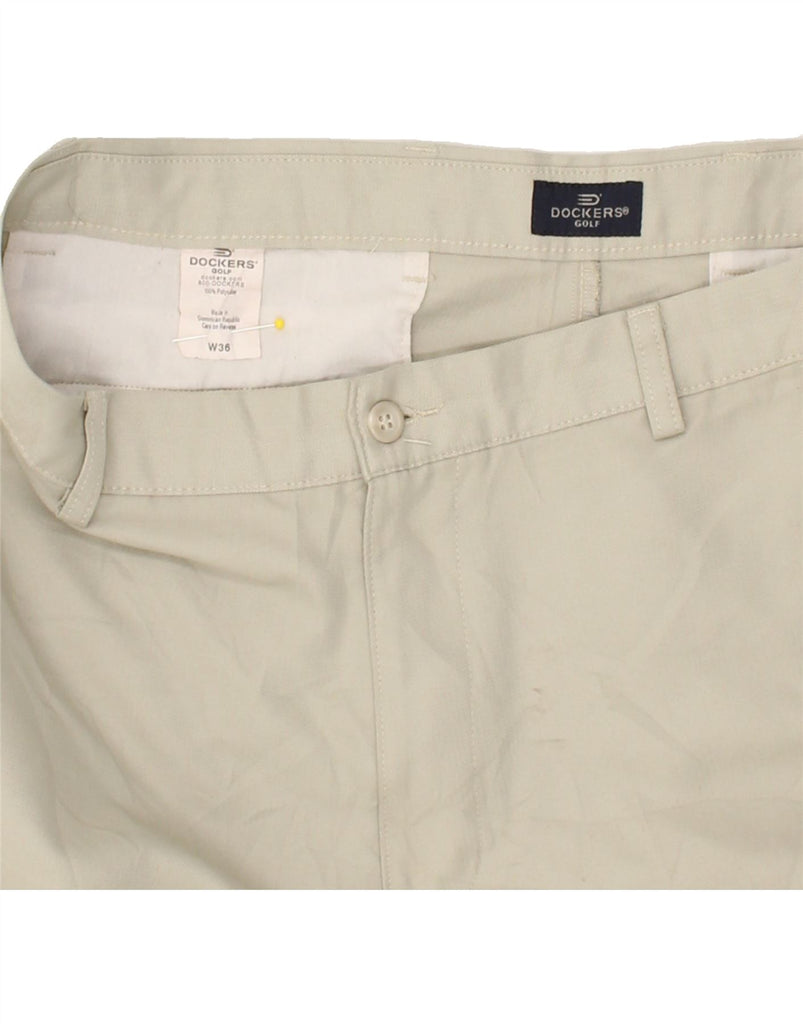 DOCKERS Mens Chino Shorts W36 Large Beige Polyester | Vintage Dockers | Thrift | Second-Hand Dockers | Used Clothing | Messina Hembry 