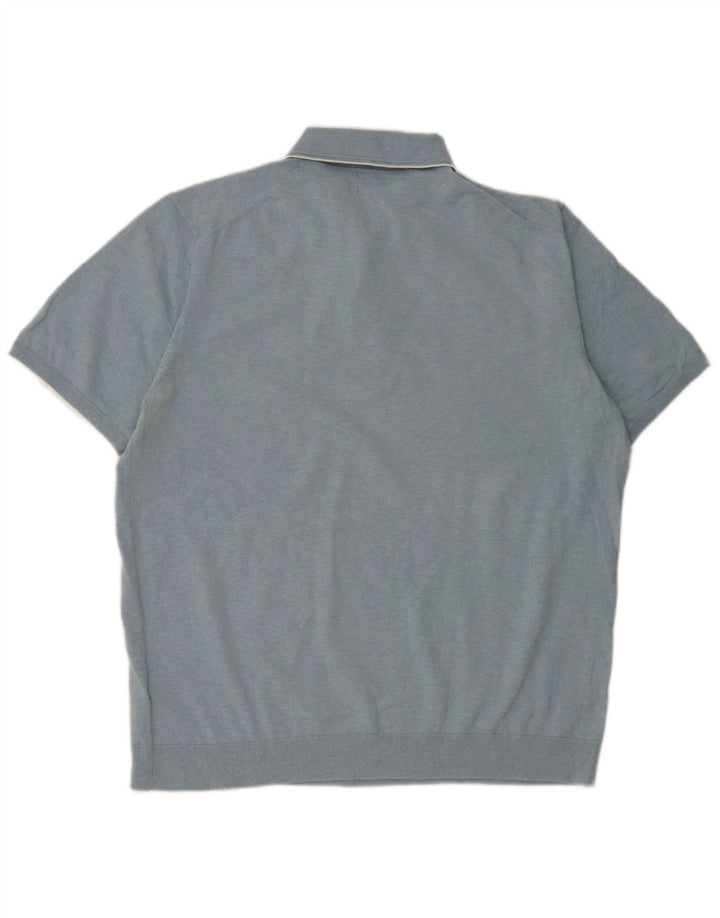 Marks & Spencer Mens Polo Shirt XL Blue Cotton