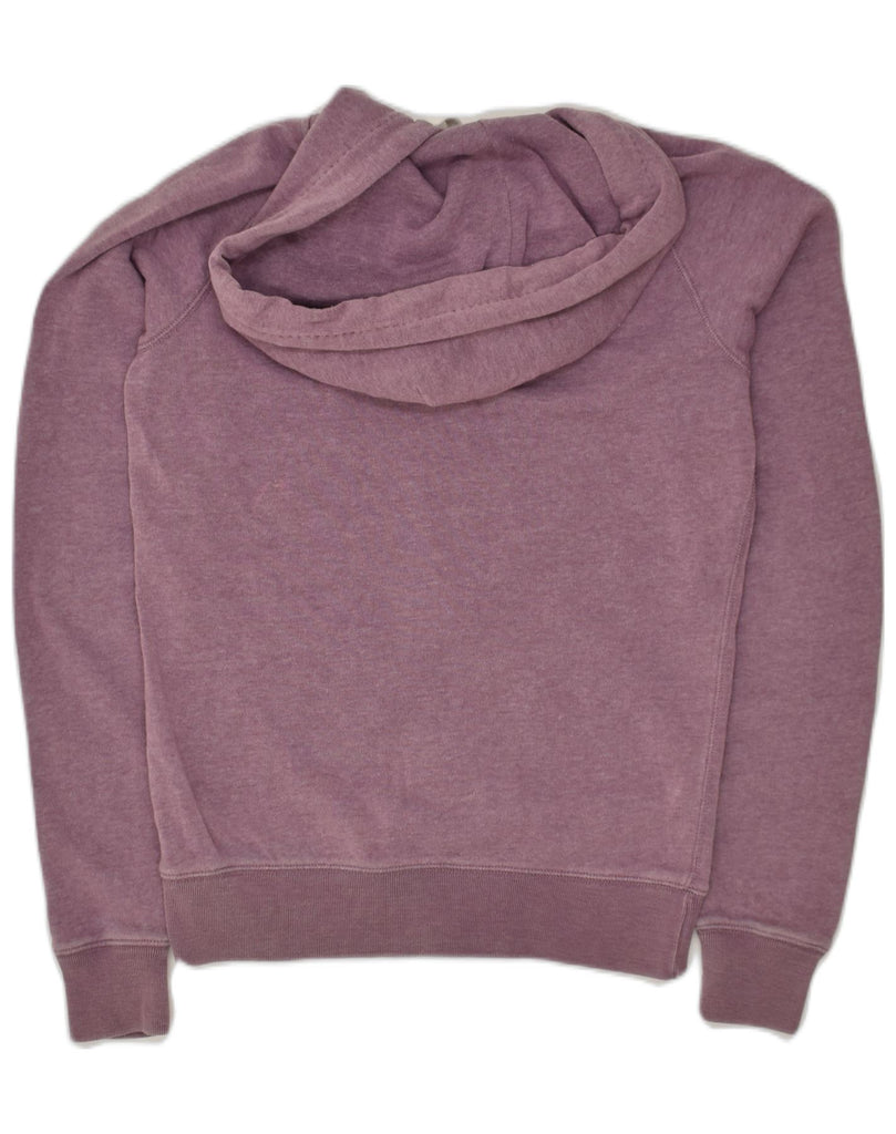 JACK WILLS Womens Loose Fit Zip Hoodie Sweater UK 8 Small Purple Cotton | Vintage Jack Wills | Thrift | Second-Hand Jack Wills | Used Clothing | Messina Hembry 