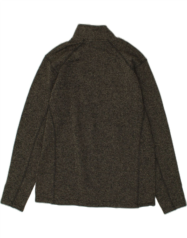 EDDIE BAUER Mens Zip Neck Sweatshirt Jumper Large Grey Polyester Vintage Eddie Bauer and Second-Hand Eddie Bauer from Messina Hembry 