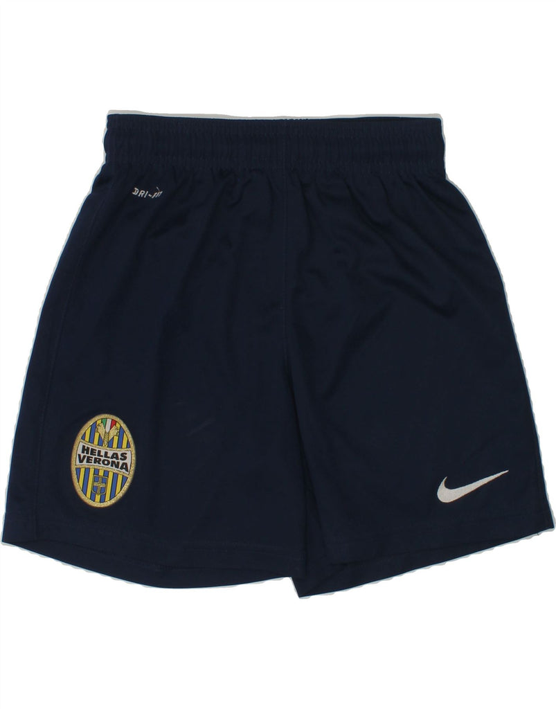 NIKE Boys Dri Fit Sport Shorts 8-9 Years Small Navy Blue Polyester | Vintage Nike | Thrift | Second-Hand Nike | Used Clothing | Messina Hembry 