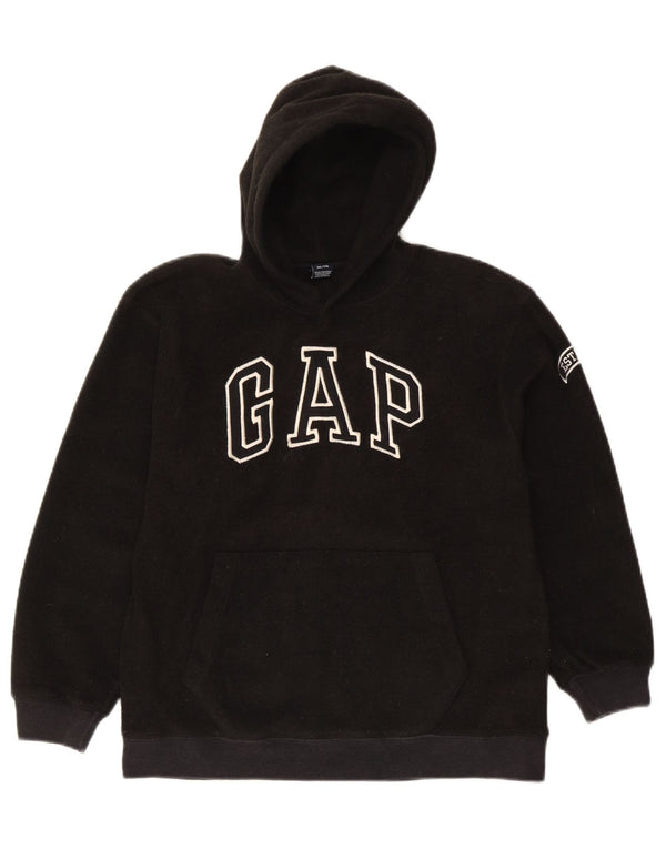 Gap Boys Graphic Hooded Fleece Jumper 13-14 Years 2XL Black