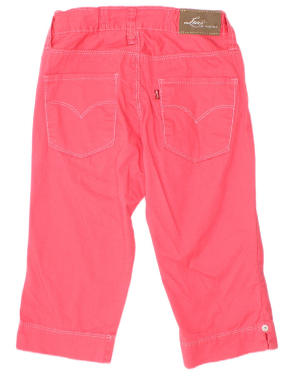 Levi's Girls Straight Capri Trousers 7-8 Years W22 L14 Pink