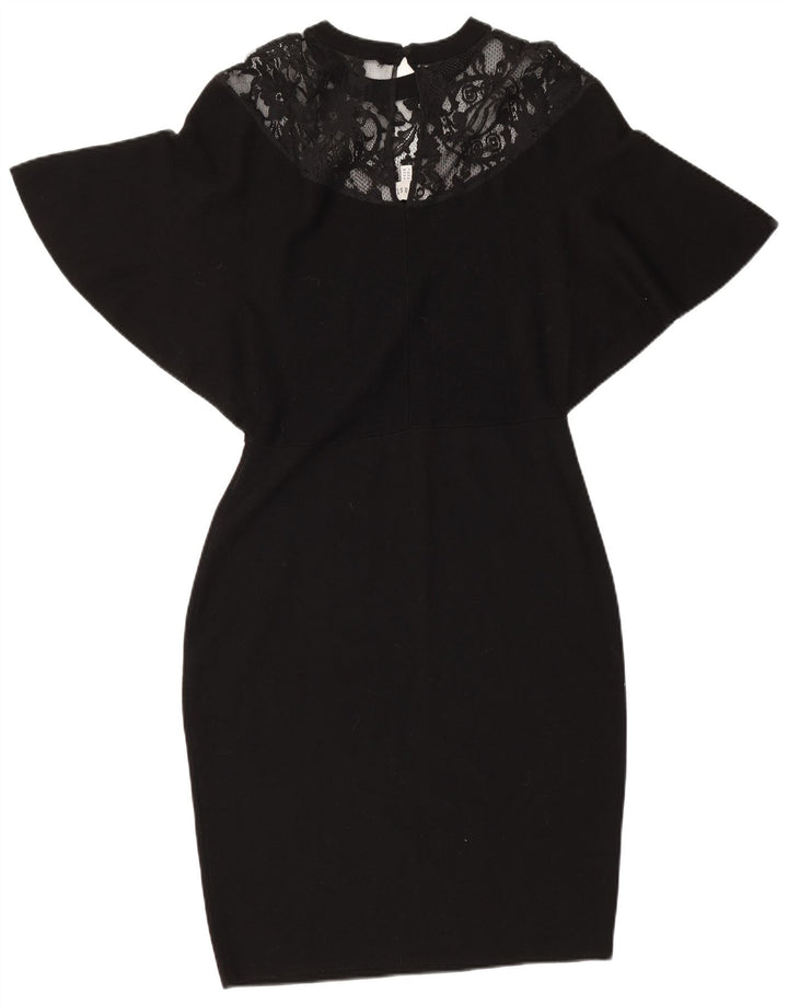 Coast Womens Batwing Bodycon Dress UK 14 Large Black Viscose