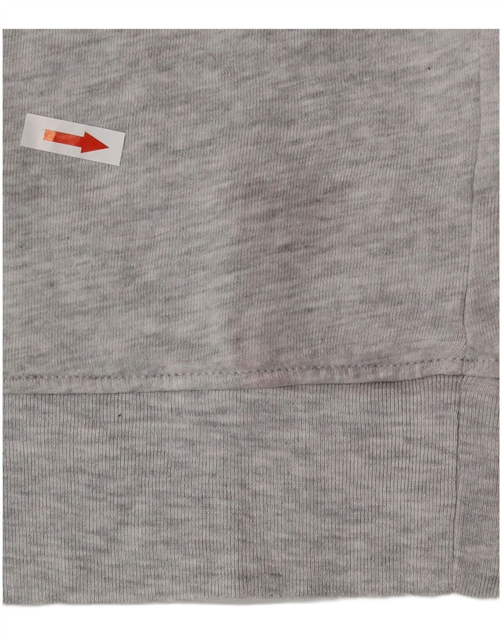 Marks & Spencer Womens Hoodie Jumper UK 12 Medium Grey Flecked Cotton