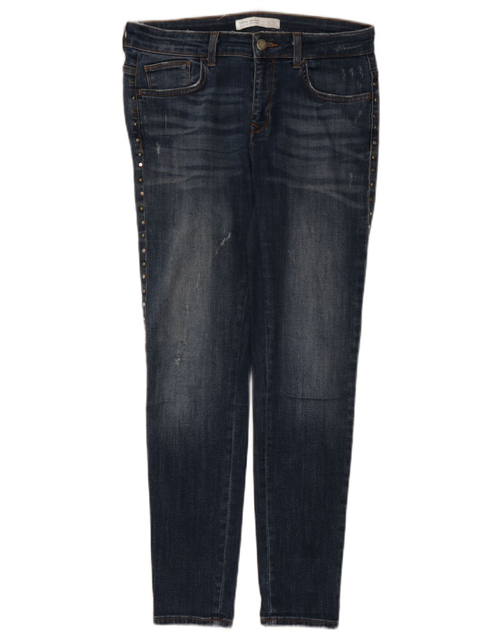 Zara Womens Distressed Skinny Jeans EU 40 Medium W30 L29 Blue