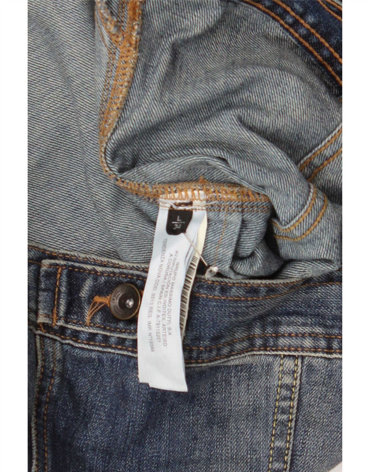Massimo Dutti Womens Denim Jacket UK 14 Large Blue Cotton