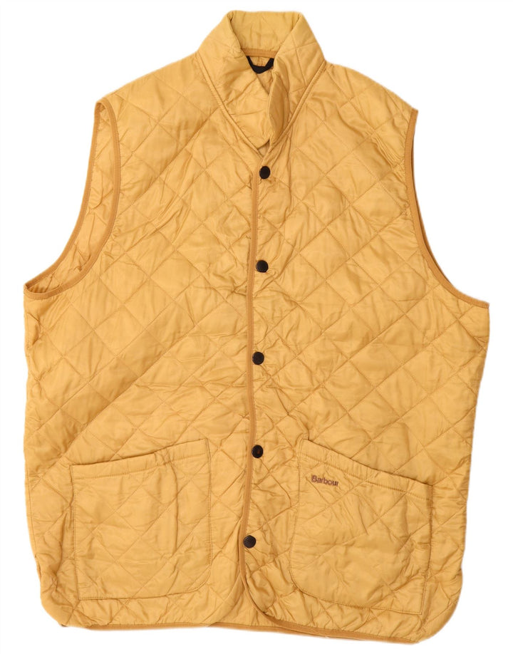 Barbour Mens Quilted Gilet UK 44 2XL Beige Polyamide