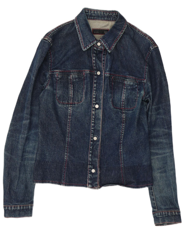 Gas Womens Denim Jacket UK 14 Large Blue