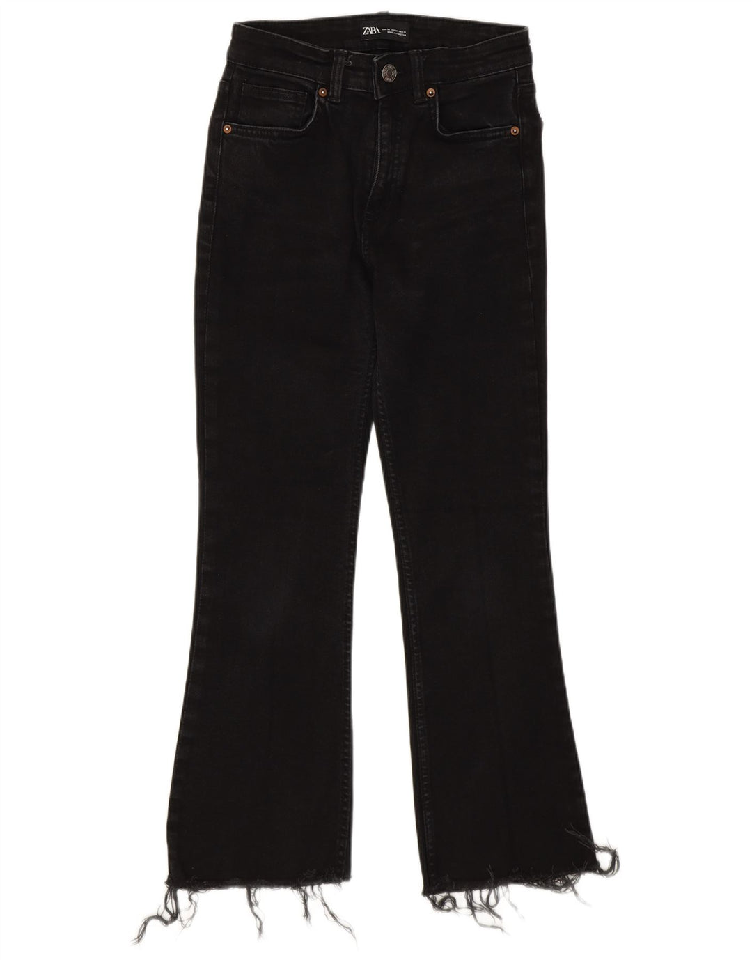 Zara Womens Bootcut Jeans EU 36 XS W26 L25 Black