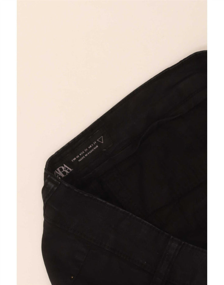 Zara Mens Slim Chino Trousers EU 40 Medium W31 L29 Black