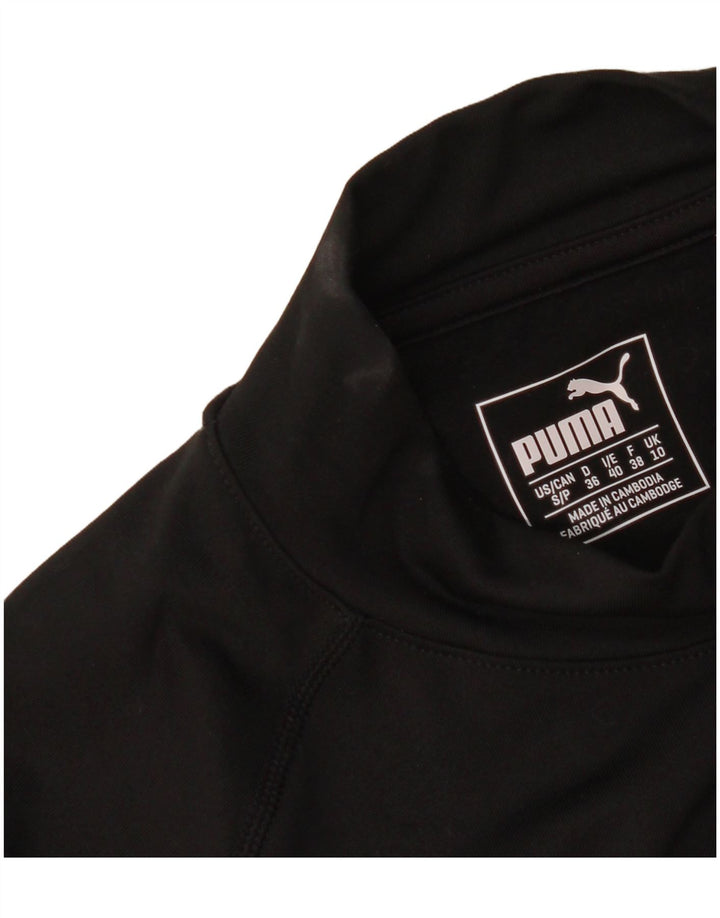 Puma Womens Top Long Sleeve UK 10 Small Black