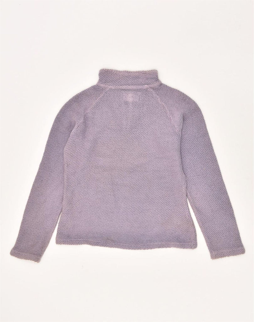 WEIRD FISH Womens Zip Neck Jumper Sweater UK 14 Large Purple Cotton | Vintage Weird Fish | Thrift | Second-Hand Weird Fish | Used Clothing | Messina Hembry 