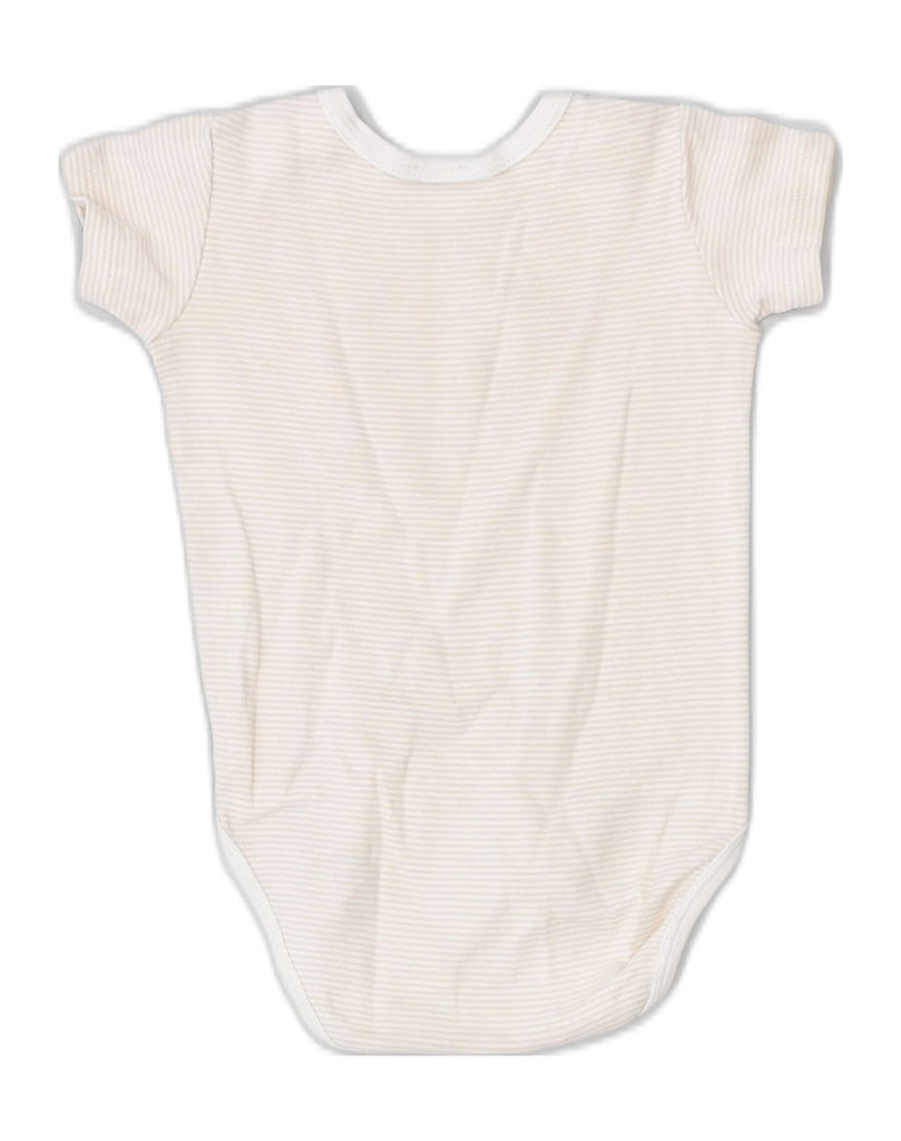 BENETTON Baby Girls Graphic Bodysuit 6-9 Months Pink Striped Cotton | Vintage | Thrift | Second-Hand | Used Clothing | Messina Hembry 