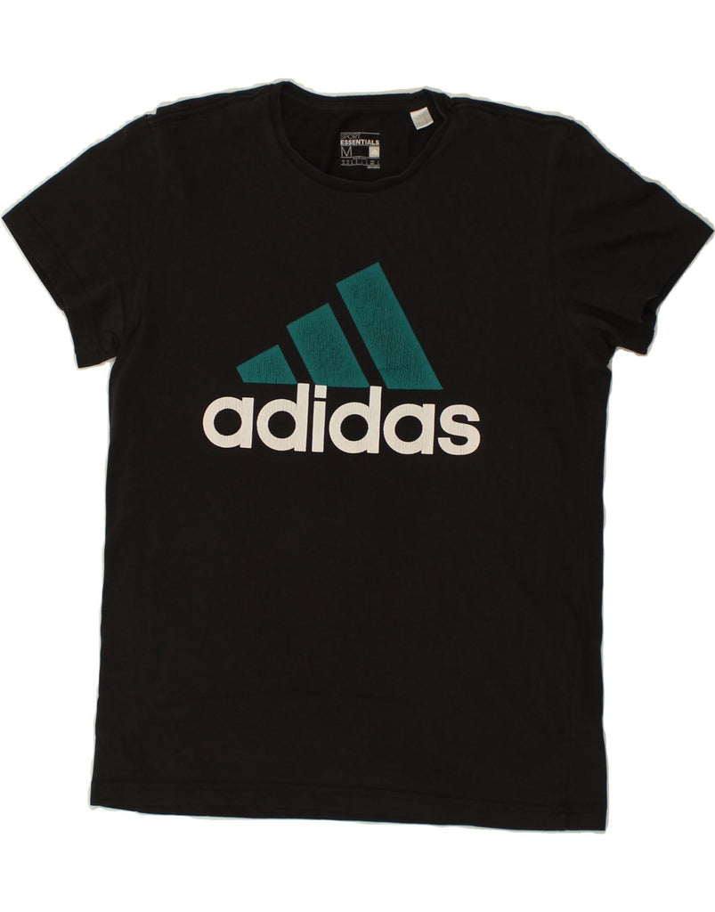 ADIDAS Mens Climalite Graphic T-Shirt Top Medium Black Cotton | Vintage Adidas | Thrift | Second-Hand Adidas | Used Clothing | Messina Hembry 