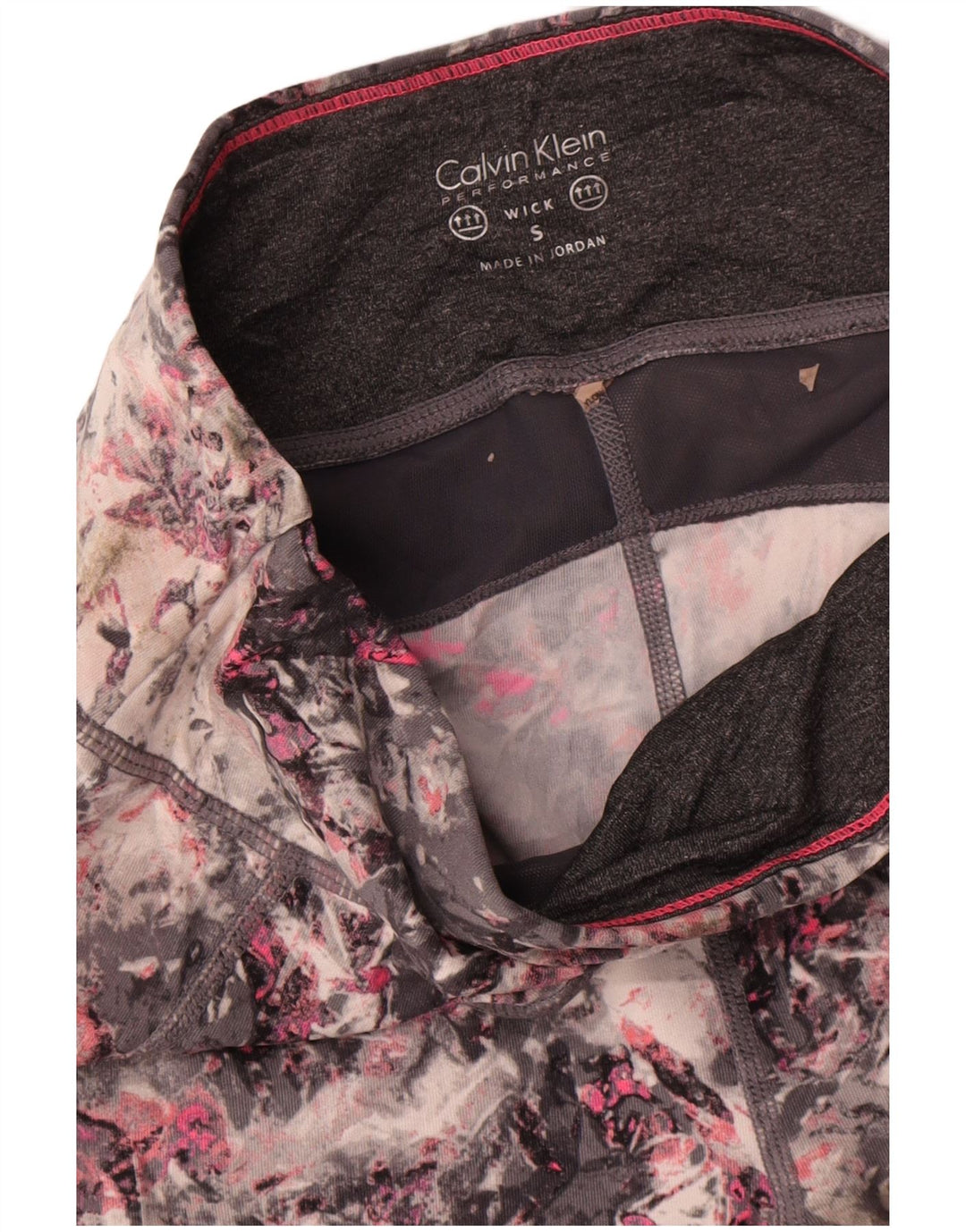 Calvin Klein Womens Abstract Pattern Leggings UK 8 Small Multicoloured