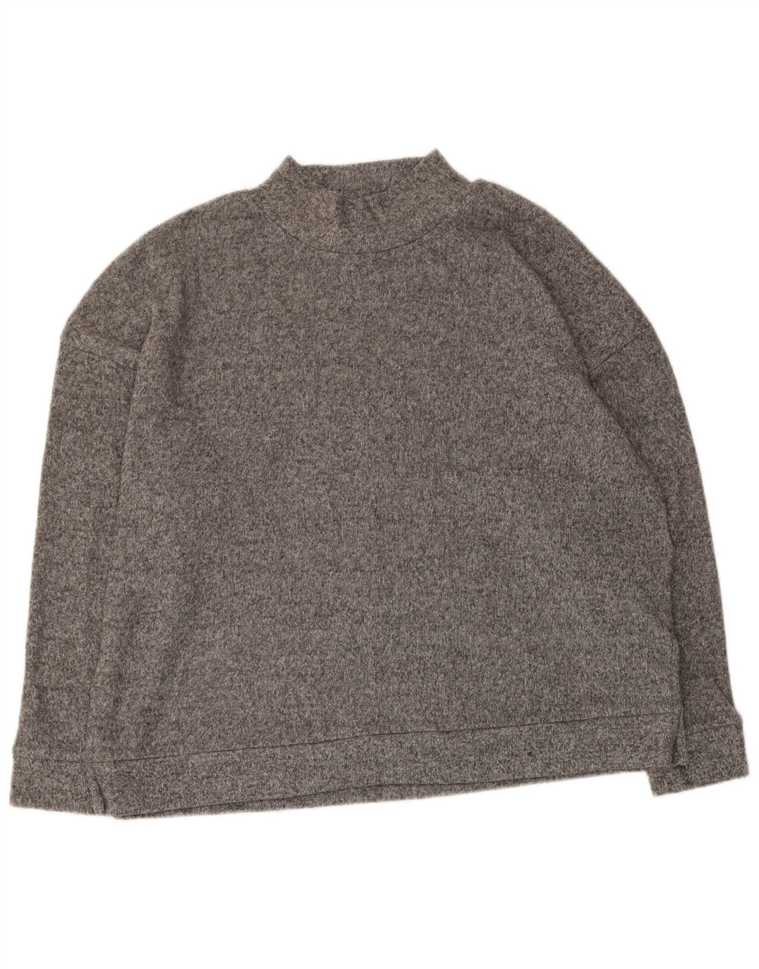 MARKS & SPENCER Womens Turtle Neck Jumper Sweater UK 16 Large Grey Flecked