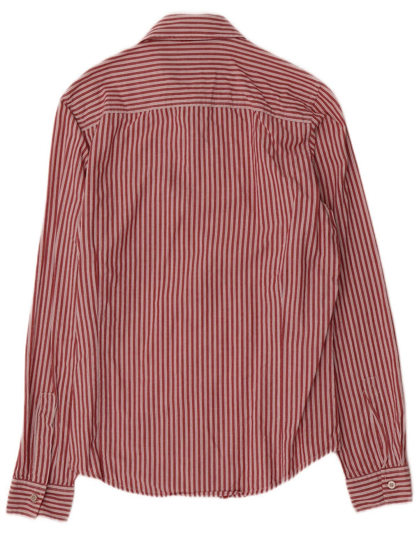 Calvin Klein Jeans Mens Slim Fit Shirt Medium Red Striped Cotton